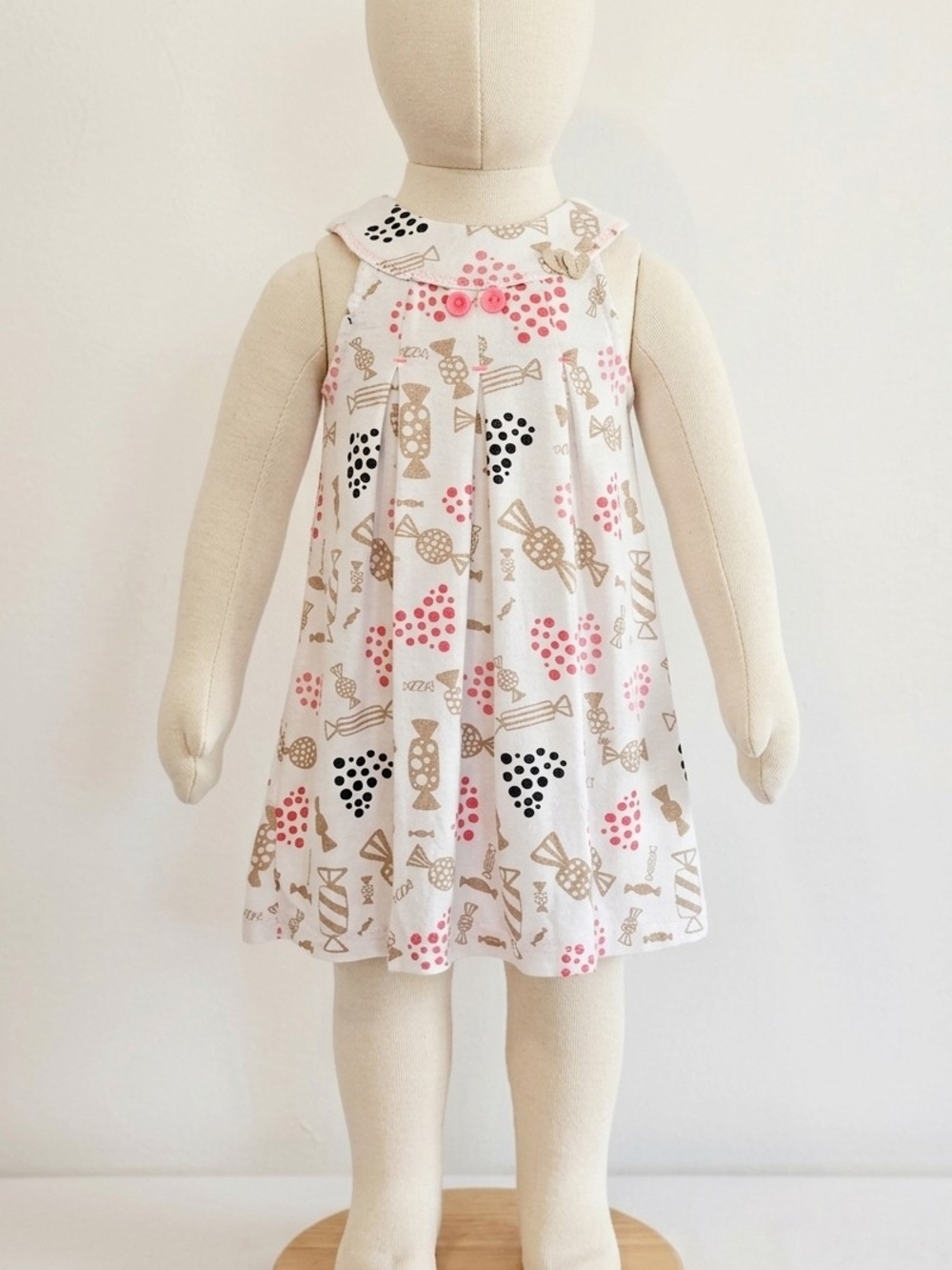 Deux Par Deux Jersey Knit Dress Geometric Candy Print. 12 Months